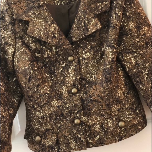 David Meister Printed Evening Jacket - Picture 5 of 16